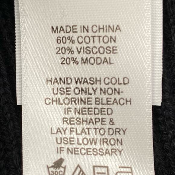 NWT 1STATE Black Ribbed Balloon Sleeve V Neck Sweater Size XS Boho Casual - Picture 9 of 9